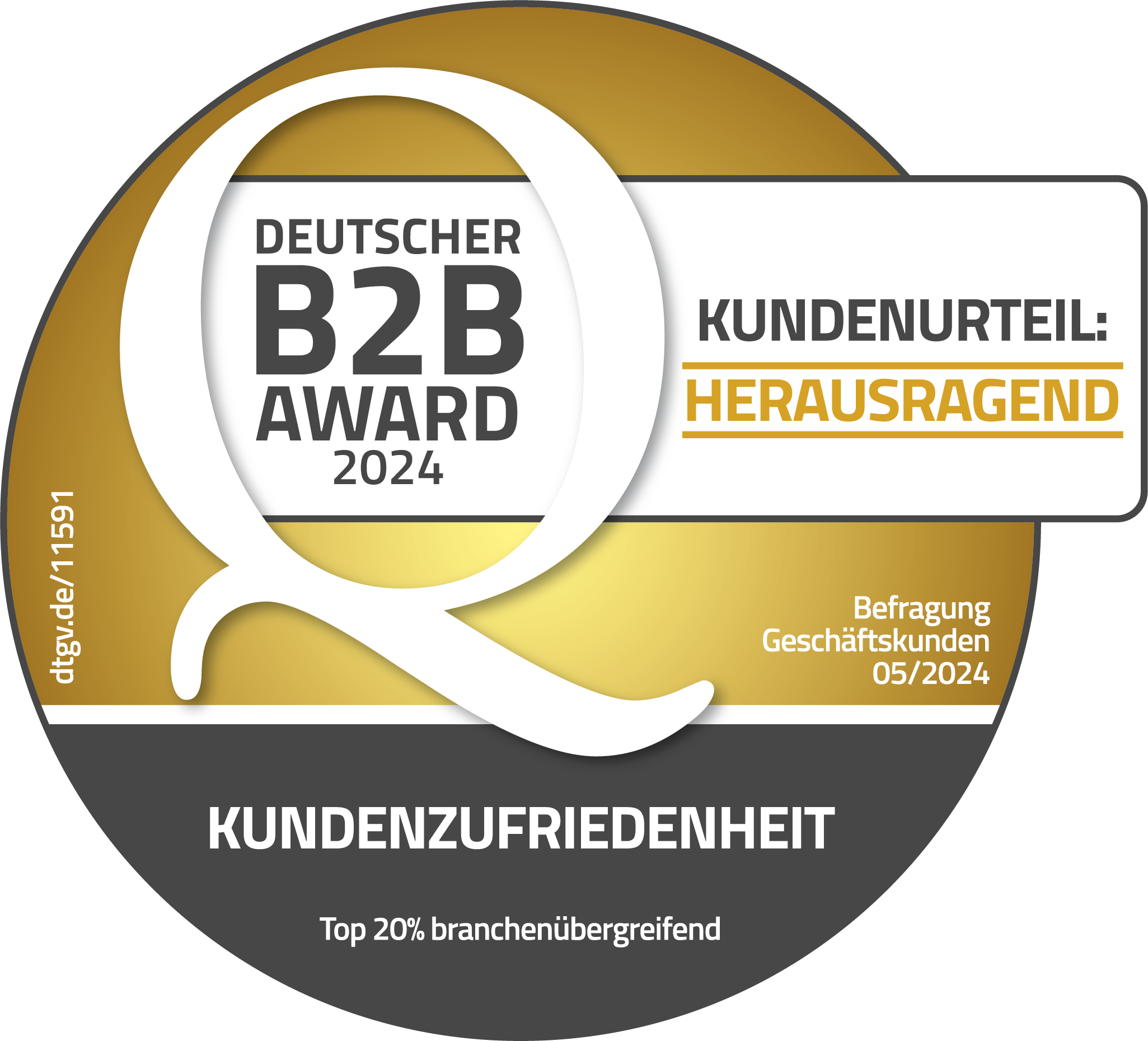 DtGV Siegel B2B TOP Kundenzufriedenheit