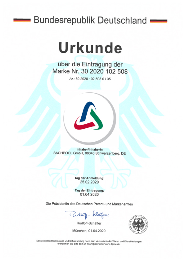 Urkunde SACHPOOL Bildmarke mit Kreis